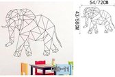 3D Sticker Decoratie Geometrische dieren Vinyl muurstickers Home Decor voor wanddecoratie Een verscheidenheid aan kleuren om uit te kiezen Kinder muurstickers - GEO11 / Large