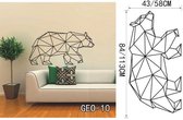 3D Sticker Decoratie Geometrische dieren Vinyl muurstickers Home Decor voor wanddecoratie Een verscheidenheid aan kleuren om uit te kiezen Kinder muurstickers - GEO10 / Small
