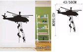 3D Sticker Decoratie Gepersonaliseerd vliegtuig Vinyl muurstickers Kinderkamer Sticker Jet Art muurstickers muurschildering voor kinderen kamers Helicopter Home Decoration - Jet10