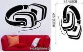 3D Sticker Decoratie Grappig DIY Muziek DJ Hoofdtelefoon Muurstickers Jongenskamer Muurdecor Vinyl Decals Muziek is mijn leven Modeontwerp Woondecoratie - Headphone5 / Small