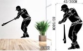 3D Sticker Decoratie Honkbalspeler Shorting With BIg Baseball Vinyl Wall Sticker Home Slaapkamer Art Design Sport Series Wallpaper - 4122 / Small