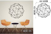 3D Sticker Decoratie Diamantvorm Geometrie Vinyl Decals Geometrische muursticker Modern verwijderbaar decor voor woonkamer - GEO25 / Large