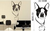 3D Sticker Decoratie Leuke Honden Huisdier muursticker Wc Stickers Honden Husky Siberische Malamute silhouet schakelaar muursticker voor kinderkamer Home Decor - Dog17 / Large
