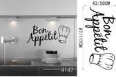 3D Sticker Decoratie Nieuwe Bon Appetit Voedsel Muurstickers Keuken Kamer Decoratie DIY Vinyl Adesivo De Paredes Posters Behang Thuis Decals Art - 4147 / Big