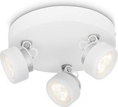 Philips myLiving Rimus - Plafondspot - 3 spots - LED - Wit