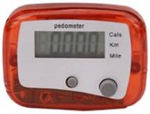 Stappenteller - Mini - Afstandsmeter - Calorie Verbrandings Meter - LCD - Rood Doorzichting