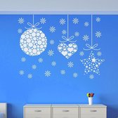 3D Sticker Decoratie Vrolijk kerstfeest Verwijderbare Vinyl Muursticker Kerstballen Art Design Muurstickers Home Window Art Design Behang MC009 - Customzied Colors / 75cm x 57cm