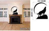 3D Sticker Decoratie Tribal Wolf Dog Animal Vinyl Decal Art Stylish Ahesive Home Decor Sticker Wall Stickers Home Decoration - WOLF9 / Large