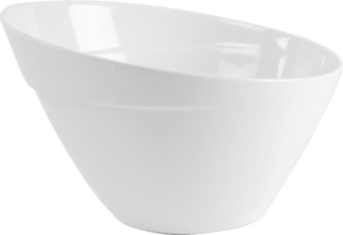 Melamine schaal balance - ø24 -5 x h15 cm - Wit - Set van 2 stuks