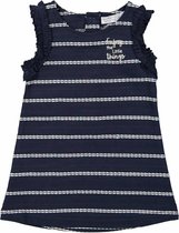 Dirkje Meisjes Jurk - Navy + white stripe - Maat 92