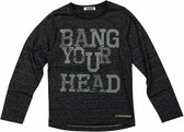 DJ Dutch Jeans Djdutchjeans Zwarte Jongens T-Shirt Bang Your Head - 146