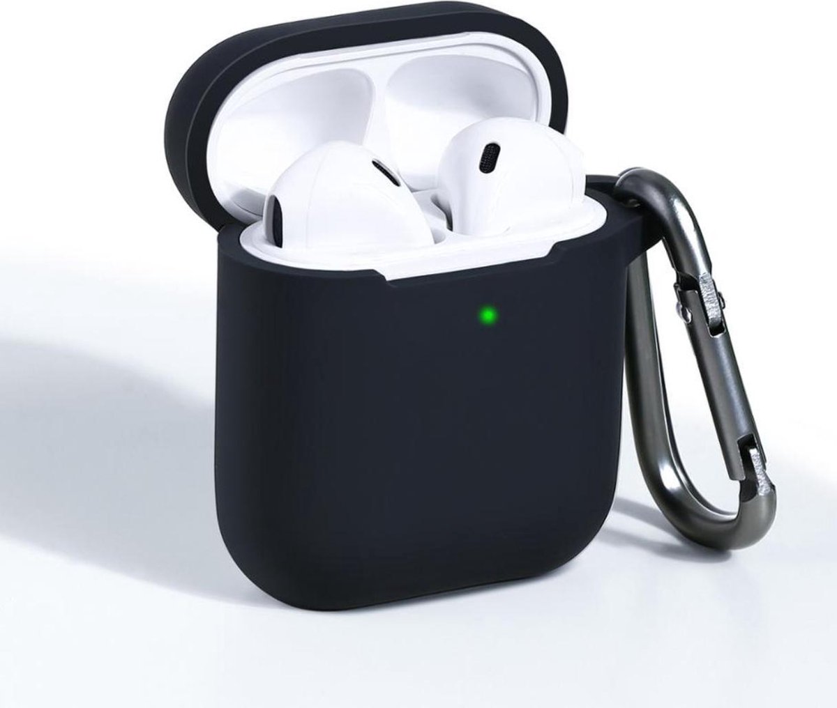 Luxe AirPods cover - siliconen - soft cover case - zwart - geschikt voor Apple AirPods - beschermdoos - AirPods hoesje