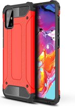 Telefoonhoesje geschikt voor Samsung galaxy A51 silicone TPU hybride rood hoesje case