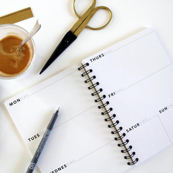 Vormgevoel - Planner Plan your Work A5 + kaart - Weekplanner - TODO Planner