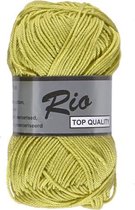 Lammy yarns Rio katoen garen - lime groen (071) - naald 3 a 3,5 mm - 1 bol