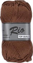 Lammy yarns Rio katoen garen - donker bruin (110) - naald 3 a 3,5 mm - 1 bol