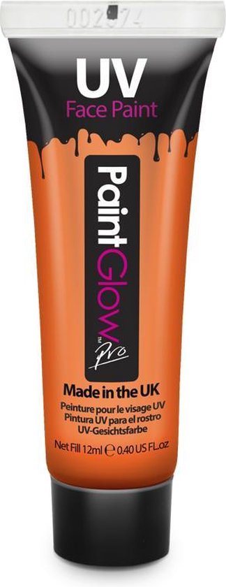 PaintGlow PRO Face & Body paint Neon Oranje | bol.com