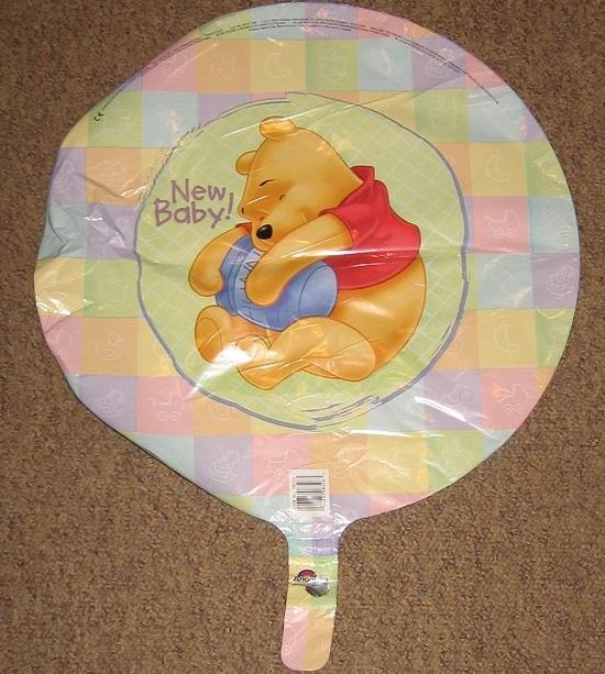 folieballon - Winnie the Pooh - New Baby - leeg
