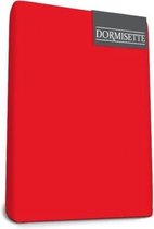 Dormisette Mako Jersey Topdek hoeslakens 80 x 200 cm rood