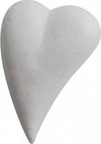 Piepschuim hart druppelvorm half 8,2x5,5cm