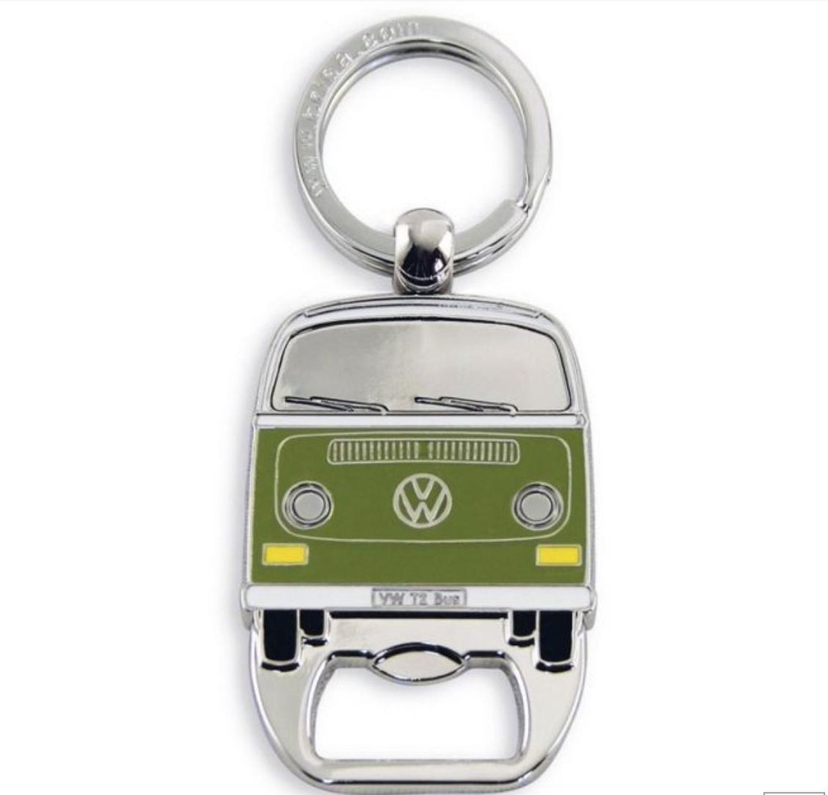 BRISA VW Collection - Volkswagen sleutelhanger accessoire sleutelhanger met bierflesopener in T2 Bulli Bus design (groen)
