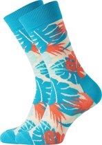 Happy Socks Jungle Sokken - Blauw/Oranje - Maat 41-46