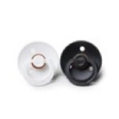 Bibs fopspeen 6-18 Maanden Set 2 stuks| Black + White |Maat 2