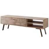 Tv meubel - Tv kast - Landelijk - Handgemaakt - 2 open compartimenten - 145x35x47 cm