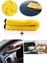 Microvezel doek - Sneldrogende doek - dashboard doek - autospons - auto doekjes - microfiber towel - handschoen doek - pc doek - 60x30 - auto onderhouden - car cleaning - auto stof