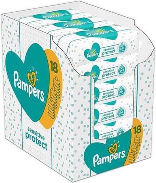 Onderscheppen lekken droog Pampers Sensitive Protect Babydoekjes - 936 Babydoekjes - Billendoekjes |  bol.com