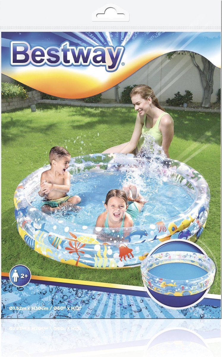 Bestway Kinderzwembad Ocean Life 152 x 30 cm - Opblaasbaarzwembad — afbeelding 10