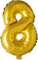 Ballon folie 8 goud 41cm