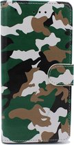 Huawei Mate 20 Lite Hoesje met Print - Portemonnee Book Case - Kaarthouder & Magneetlipje - Camouflage