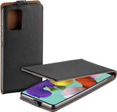 Samsung Galaxy A51 hoes PU Leder Flip Case hoesje Zwart