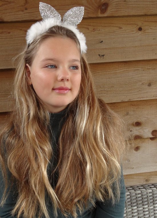 Ritmisch Internationale kolf Jessidress Haarband met Haarstrik van glitters Hoofdband Meisjes Diadeem -  Wit | bol.com