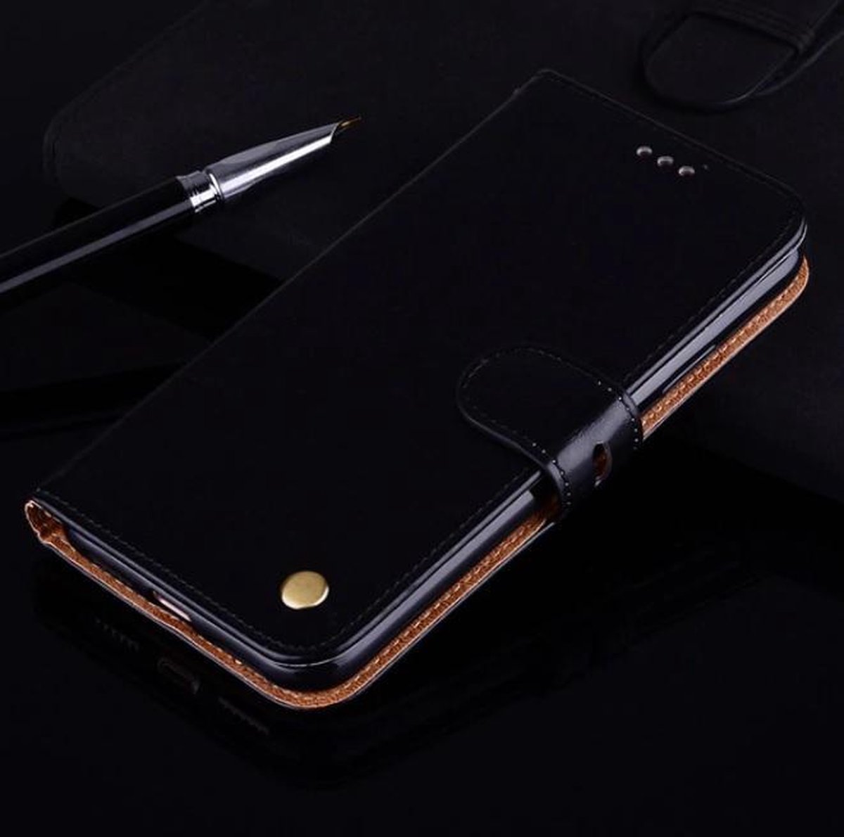 Samsung Galaxy Note 10 Pro PU leren Bookcase | Hoogwaardig Leren Hoesje | Lederen Wallet Case | Kaarthouder | Portemonnee | Zwart