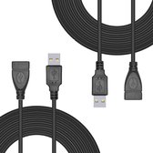 Thredo Set van 2 USB verlengkabel (3 meter) voor Sony Playstation Classic Controller / Console