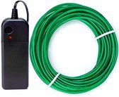 El wire / Draad - 5 meter - Op Batterij - Groen