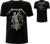 Metallica Heren Tshirt -S- And Justice For All Tracks Zwart