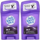Lady Speed Stick Invisible Protection Deodorant 2 Stuks - Anti Transpirant - Anti Witte Strepen - 48H Anti Zweten Oksels - Populairste & Beste Deodorant uit Amerika - Geschikt in j
