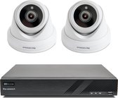 2x Premium Dome Beveiligingscamera set met Sony 2MP Starlight Cmos