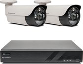 2x Pro Bullet Beveiligingscamera set met Sony 5MP Cmos 4x zoom