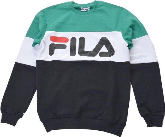 FILA Jongens sweaters FILA Sweater, straight blocked crew zwart S | bol.com