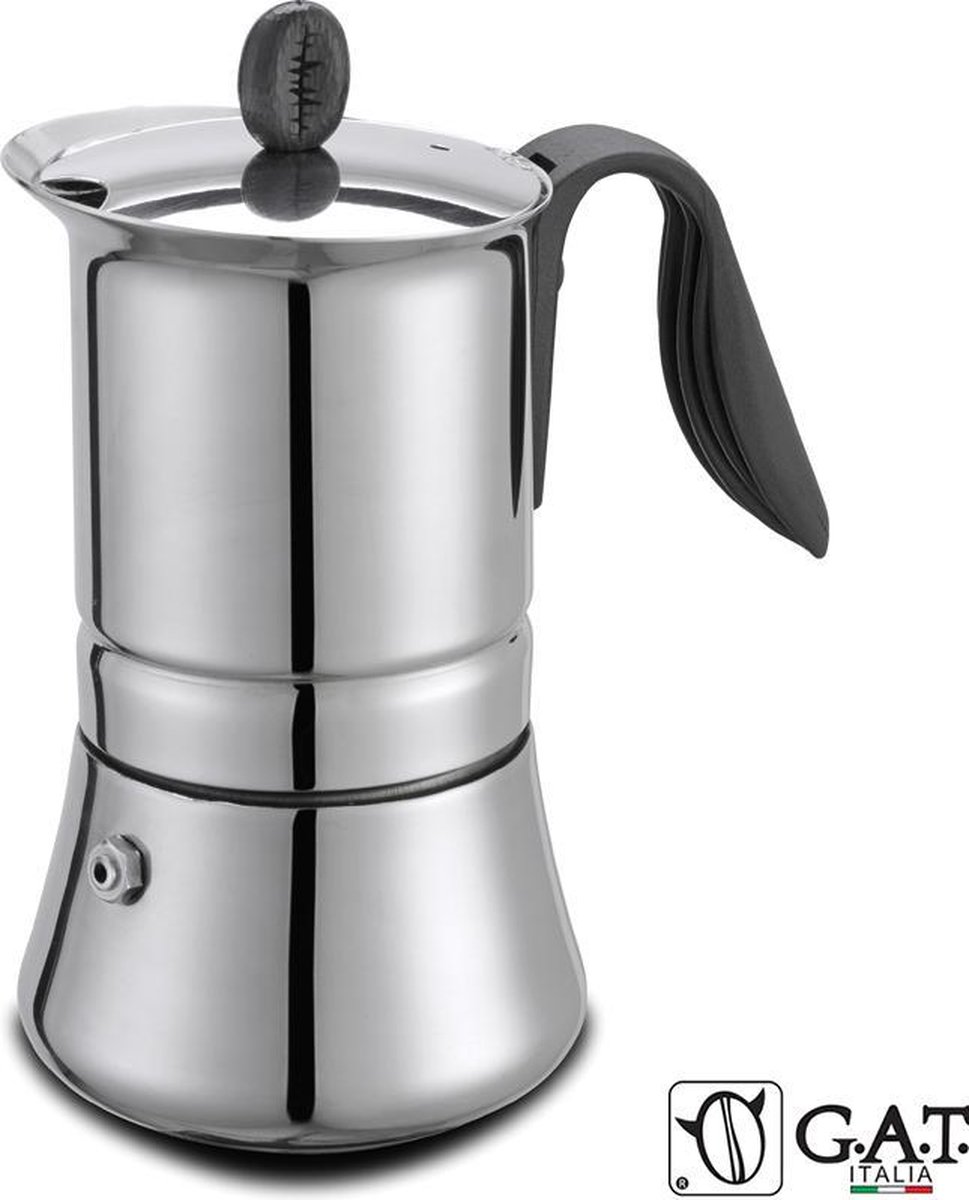 Cafetière italienne en verre et inox 360 ml – cafetière moka