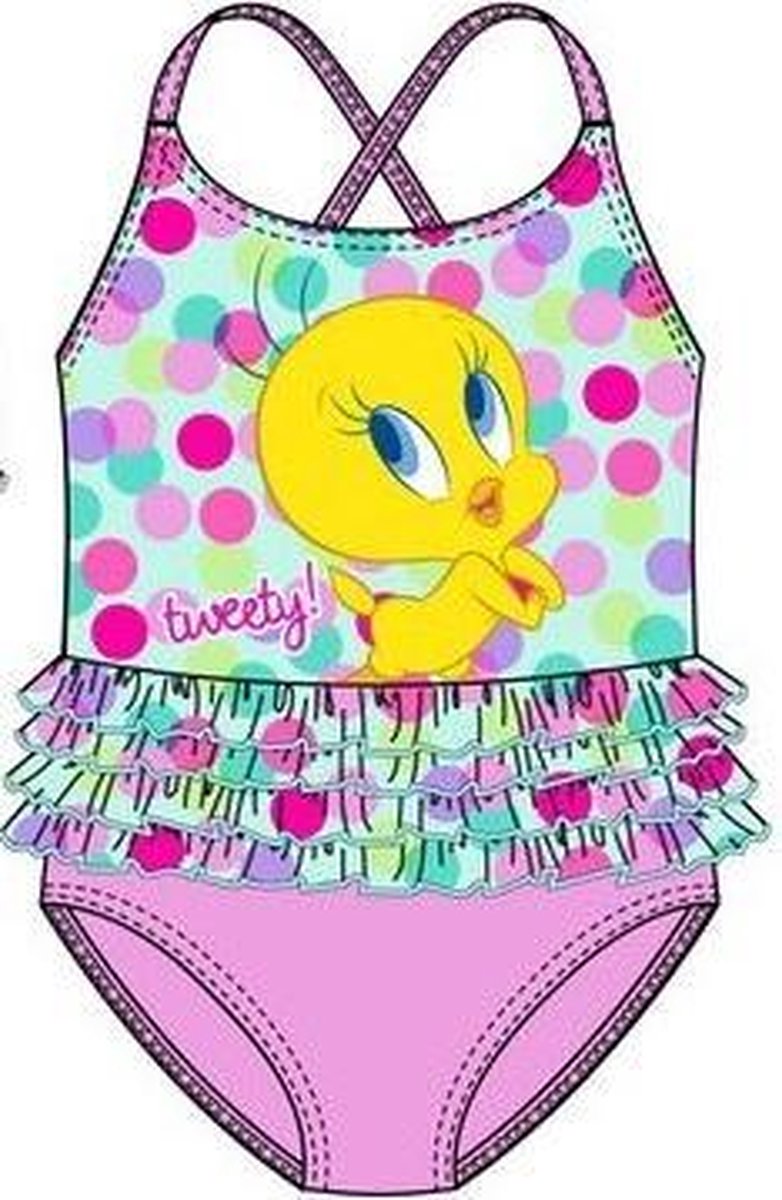 Baby badpak|Tweety kl roze mt 74 cm
