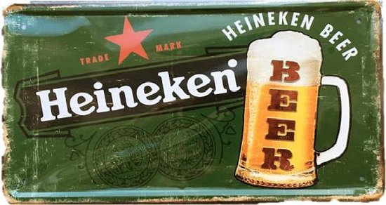 Metalen Bord Heineken 20x10cm | bol.com
