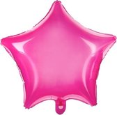 Helium Ballon Ster Roze Doorzichtig 48cm leeg