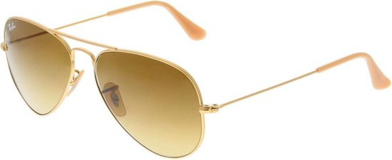 Ray-Ban Aviator RB3025 112/85 - Zonnebril - Goudkleurig/Bruin - 55 mm |  bol.com