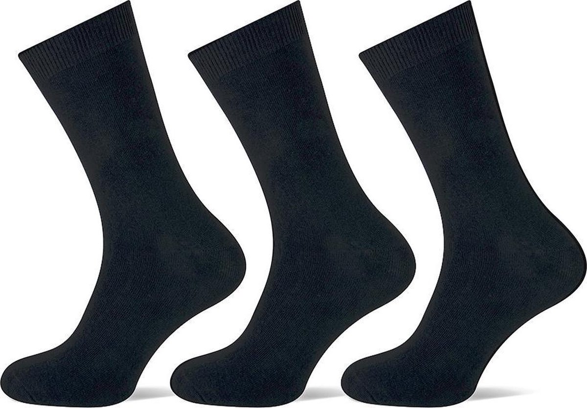 3-pack Teckel damessokken - zwart - 36/42