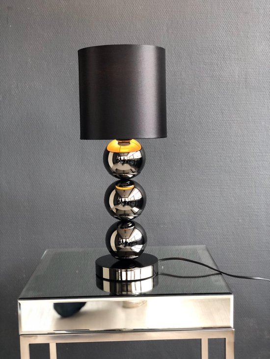Eric Kuster Style Bollamp Tafellamp met 3 bollen Antraciet/Smoke 45CM |  bol.com